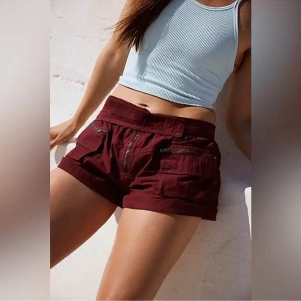 FP Movement by Free People Burgundy Cargo Shorts